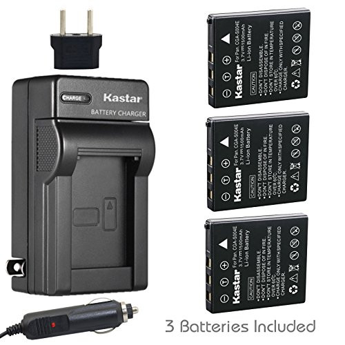 Kastar Battery 3-Pack and Charger Kit for Pentax D-Li8 D-Li85 and PENTAX Optio A10 A20 A30 A36 A40 E65 L20  Optio S S4 S4i S5iS5n S5z S6 S7 SV SVi  Optio T10 T20  Optio W10 W20 WP WPi  Optio X Camera