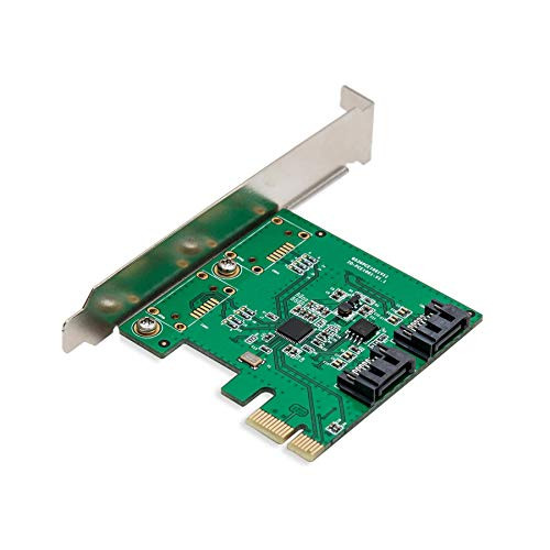 IO Crest 2 Port PCI-E 2.0 x1 SATA III 6Gbps RAID Controller Card with HyperDuo - PCIe SATA 3 Controller Adapter ASMedia ASM1061R with Low Profile Bracket