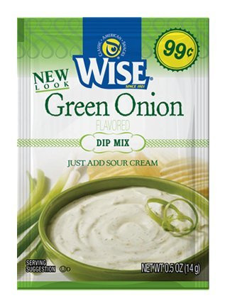 Wise Snacks Dry Dip Mix Packets  Green Onion  .5 Ounce -12 Count-  Gluten Free