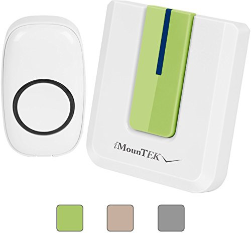 ?52 Chimes?iMounTEK Wireless Doorbell W/Built-In Mic/LED Indicator. 1 Plugin Receiver/600 Feet Range/No Battery Required-Receiver, 4 Levels Volume/Remote Push Button Transmitter/Fixed Code C Series