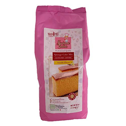 Madame Loulou Gluten Free Vanilla Sponge Cake Mix - moist  fluffy premium yellow cake mix 2.5 lbs -Vanilla-