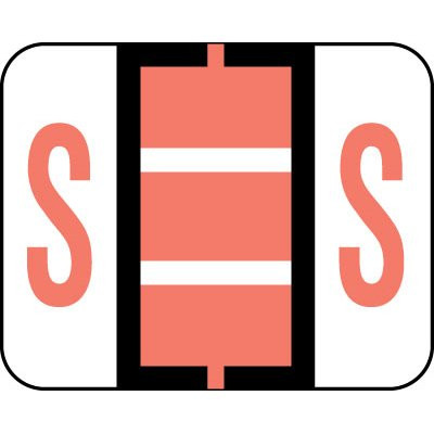 AMZfiling Alphabetic Color Code Labels  Compatible with Smead BCCR- Letter S  Pink -500 Roll-