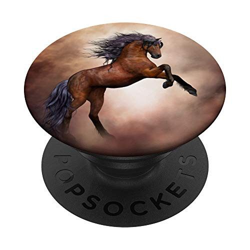 Horse Pop socket Pony Riding Animal PopSockets PopGrip  Swappable Grip for Phones  and  Tablets