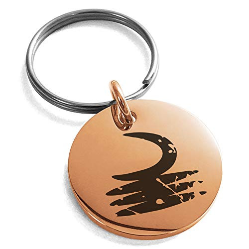 Tioneer Rose Gold Plated Stainless Steel Ancient Tribal Vigilance Rune Symbol Small Medallion Circle Charm Keychain Keyring Tioneer Rose Gold Plated Stainless Steel Ancient Tribal Vigilance Rune Symbol Small Medallion Circle Charm Keychain Keyring
