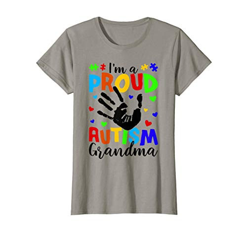 Womens I_m A Proud Autism Grandma Autism Awareness T-Shirt