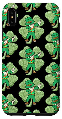 iPhone XS Max Saint Patricks Day St pattys Irish Shamrock Leprecha Pattern Case