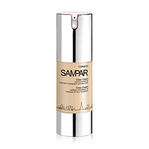 SAMPAR - Crazy Cream - Lightweight Moisturizing CC Cream with 24hr Hydration - ALL SKIN TYPES - Cruelty-Free Beauty Made In Paris -1 oz-