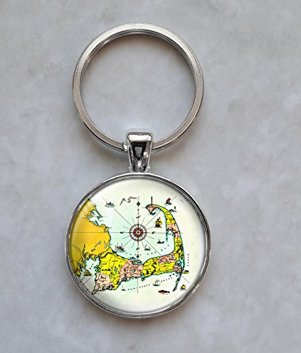 Cape Cod Map Cartography Keychain