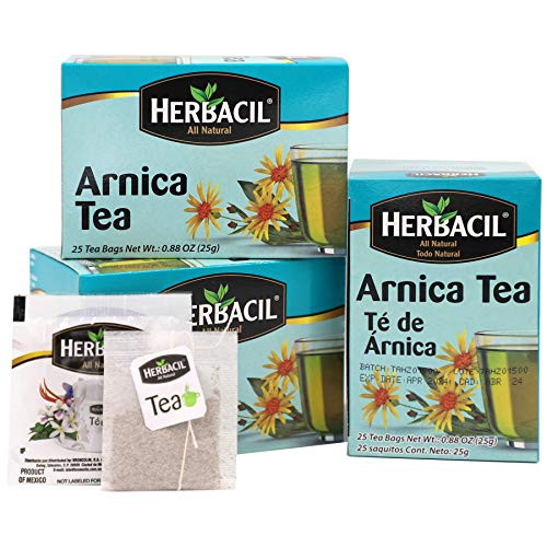 HERBACIL Herbacil Arnica Tea  3-Pack of 25-0.84 Ounce Tea Bags  3 Count