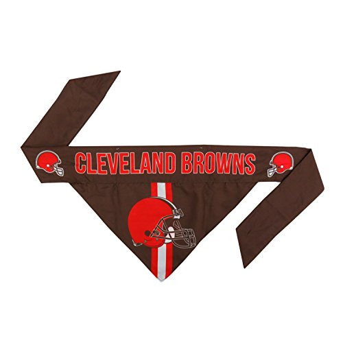 Littlearth NFL Cleveland Browns Pet Bandanna  XS  Team Color -320601-BRWN-XS-