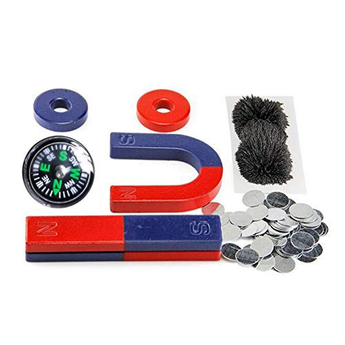 Kids Magnets  Bar Ring Horseshoe Compass Magnets Physics Science Experiment Tools Kids Toy One Color S