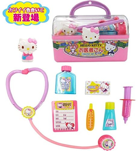 Hello Kitty Doctor Set with Case and Various Equipment (Japan Import)