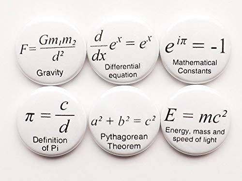 Math 1 inch Refrigerator Fridge Magnets Teacher Gift Home Decor Formulas Geek Nerd Science Pi Day Equations