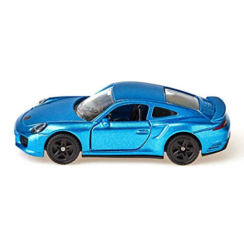 siku Blister 1506  Porsche 911 Turbo S  Metal Plastic  Blue  Car Toy for Kids  Opening Doors