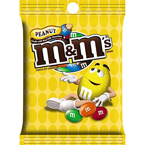 M and M_S Peanut Chocolate Candy 2.83-Ounce Bag -Pack of 12-