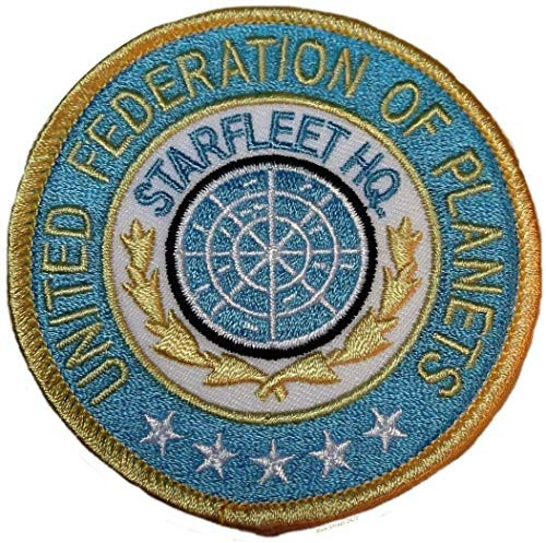 S Trek Original Series Starfleet H.Q. UFP 3 1 2inch  Diameter Embroidered Patch