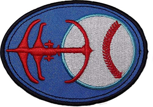 S Trek DS9 Baseball Holosuite Prop Logo 3 1 2inch  Tall Embroidered Costume Patch