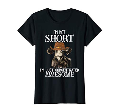 Womens I_m Not Short I_m Just Concentrated Awesome Funny Heifer T-Shirt Womens I_m Not Short I_m Just Concentrated Awesome Funny Heifer T-Shirt