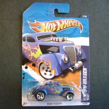 Mattel Hot Wheels 2011 - Heat Fleet 7 10 - Pass_n Gasser -Blue- 97 244