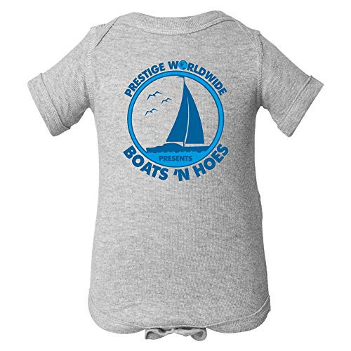 UGP Campus Apparel Prestige Worldwide Presents Boats _n Hoes - Funny Summer Movie Infant Creeper Bodysuit - Newborn - Heather Grey UGP Campus Apparel Prestige Worldwide Presents Boats _n Hoes - Funny Summer Movie Infant Creeper Bodysuit - Newborn - Heather Grey