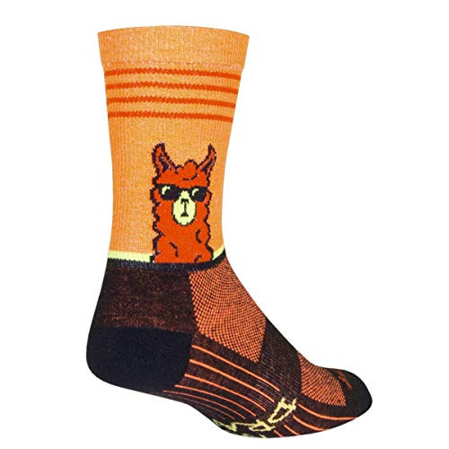 SockGuy Crew 6in No Drama Llama Cycling Running Socks -No Drama Llama - L XL-