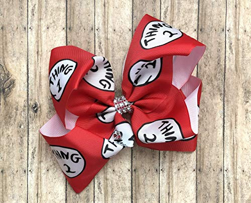 Thing 1 and 2 Dr Seuss Inspired Hair Bow by Inspired Bows