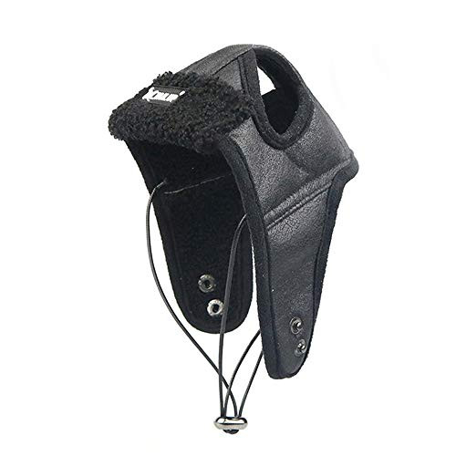 Pet Hat  Fashion Retro Dog Aviator Hat Warm Pilot Cap with Ear Holes Cold Weather Hat for Small Medium Large Dog -S  Black-