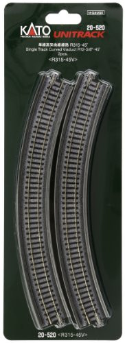 Kato KAT20520 N 315mm 12-3 8inch  Radius 45-Degree Viaduct -2-