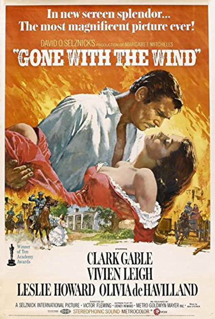 Gone with The Wind Poster Movie -27 x 40 Inches - 69cm x 102cm- -1939- -Style N-