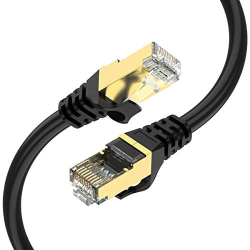 Cat7 Ethernet Cable 33FT  QGeeM Internet Network Computer Patch Cord  High Speed Rj45 Connector LAN Wire Internet Cable with Clips for Switch Router Modem Patch Panel Gigabit Ethernet Cable Cat 7