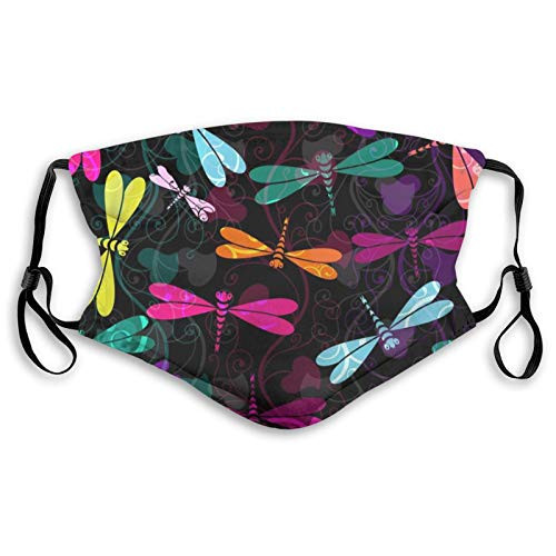 Fillter Face Cloth For anyone Dragonfly print?Cold Mouth Dustproof Double Protection