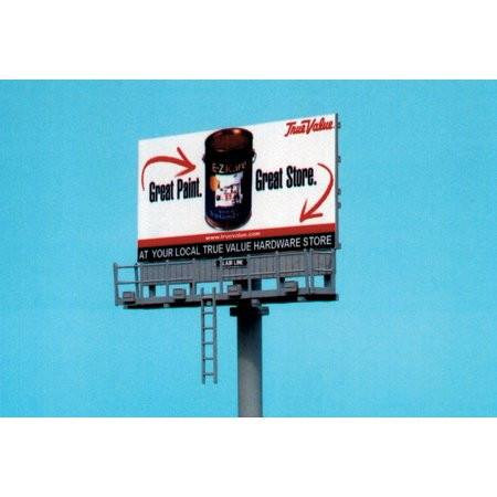 N Scale Laser-Cut Wood Billboards -1 Billboard Frame  Lamp Shades  and  Two Signs- -- Pylon 1960s - Present