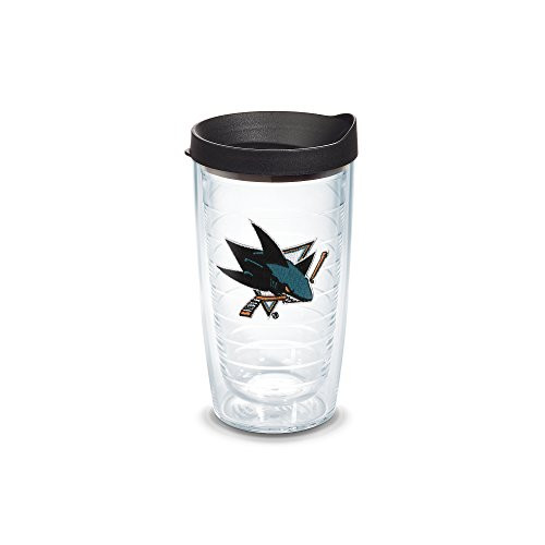 Tervis 1045170 NHL San Jose Sharks Primary Logo Tumbler with Emblem and Black Lid 16oz, Clear Tervis 1045170 NHL San Jose Sharks Primary Logo Tumbler with Emblem and Black Lid 16oz, Clear