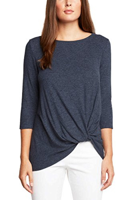 Matty M Ladies_ Knot Top -Denim Small- Matty M Ladies_ Knot Top -Denim Small-