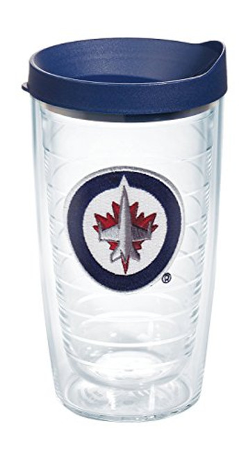 Tervis 1064960 NHL Winnipeg Jets Primary Logo Tumbler with Emblem and Navy Lid 16oz, Clear Tervis 1064960 NHL Winnipeg Jets Primary Logo Tumbler with Emblem and Navy Lid 16oz, Clear