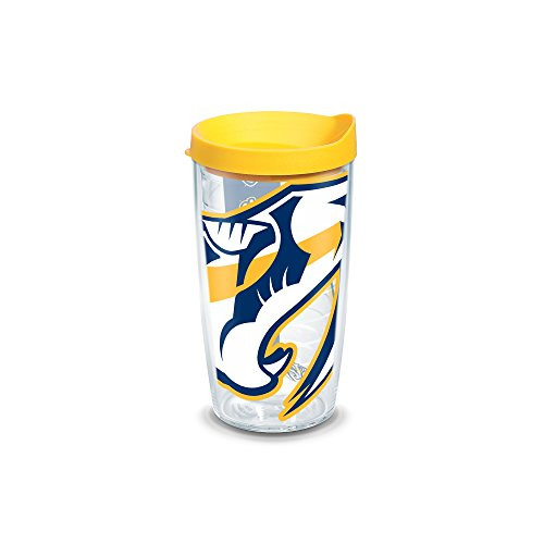 Tervis 1104910 NHL Nashville Predators Colossal Tumbler with Wrap and Yellow Lid 16oz, Clear Tervis 1104910 NHL Nashville Predators Colossal Tumbler with Wrap and Yellow Lid 16oz, Clear