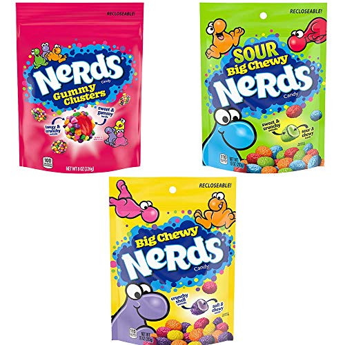 Nerds Variety Pack  Gummy Clusters  Big Chewy   and  Sour Big Chewy  Pack of 3