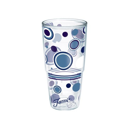 Tervis Boxed Tumbler with Wrap, 24-Ounce, Fiesta Lapis Dots