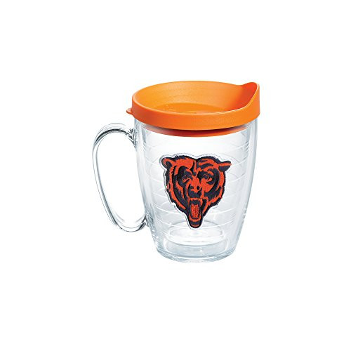 Tervis 1062470 NFL Chicago Bears Bear Tumbler with Emblem and Orange Lid 16oz Mug, Clear Tervis 1062470 NFL Chicago Bears Bear Tumbler with Emblem and Orange Lid 16oz Mug, Clear