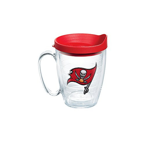 Tervis 1141270 NFL Tampa Bay Buccaneers Primary Logo Tumbler with Emblem and Red Lid 16oz Mug, Clear Tervis 1141270 NFL Tampa Bay Buccaneers Primary Logo Tumbler with Emblem and Red Lid 16oz Mug, Clear
