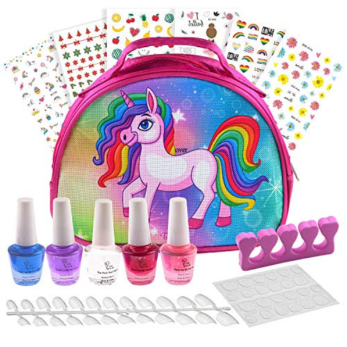 Toysical Unicorn Girls Tattoo Nail Polish Set for Kids - Nail Art Kit for Girls with Tattoo Nail Polish Stickers Toysical Unicorn Girls Tattoo Nail Polish Set for Kids - Nail Art Kit for Girls with Tattoo Nail Polish Stickers