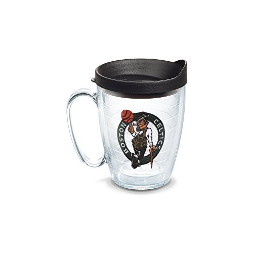 Tervis 1062436 NBA Boston Celtics Primary Logo Tumbler with Emblem and Black Lid 16oz Mug, Clear Tervis 1062436 NBA Boston Celtics Primary Logo Tumbler with Emblem and Black Lid 16oz Mug, Clear