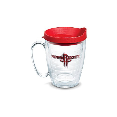 Tervis 1062443 NBA Houston Rockets Primary Logo Tumbler with Emblem and Red Lid 16oz Mug, Clear Tervis 1062443 NBA Houston Rockets Primary Logo Tumbler with Emblem and Red Lid 16oz Mug, Clear