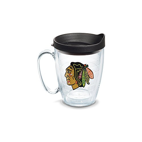 Tervis 1062505 NHL Chicago Blackhawks Primary Logo Tumbler with Emblem and Black Lid 16oz Mug, Clear Tervis 1062505 NHL Chicago Blackhawks Primary Logo Tumbler with Emblem and Black Lid 16oz Mug, Clear