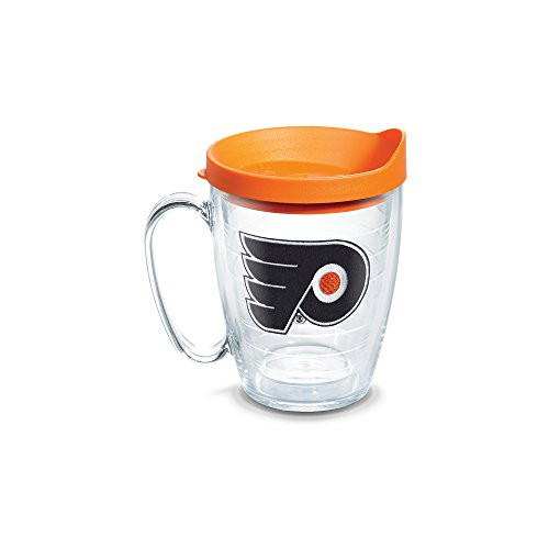 Tervis 1062516 NHL Philadelphia Flyers Primary Logo Tumbler with Emblem and Orange Lid 16oz Mug, Clear Tervis 1062516 NHL Philadelphia Flyers Primary Logo Tumbler with Emblem and Orange Lid 16oz Mug, Clear
