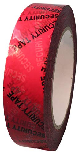 T.R.U. TEV-ST Tamper Evident Carton Sealing Security Tape with Acrylic Adhesive. 55 Yards. Multiple Sizes and Types Available -Red White.inch Security Tapeinch   1 in.-