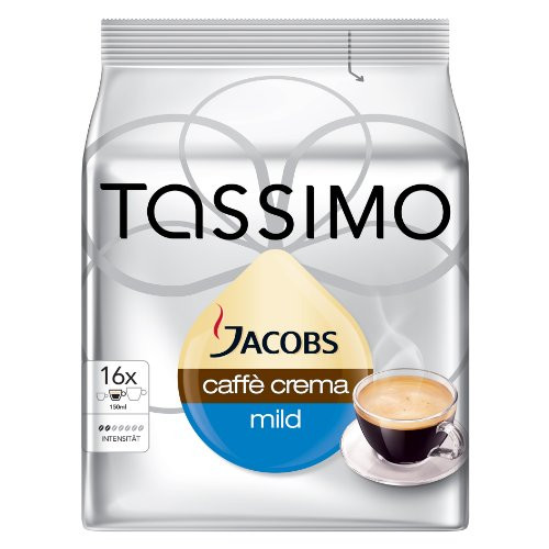 German TASSIMO Jacobs Caffe Crema Mild -T Discs- 16 pods-Imported-SHIPPING from USA