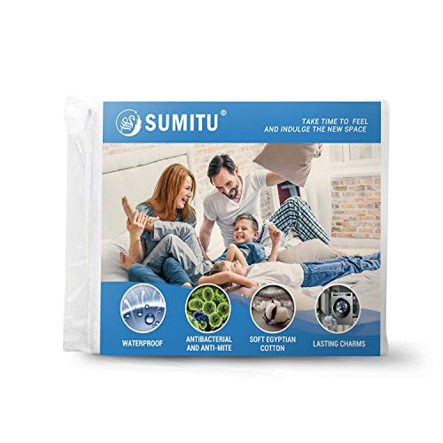 Waterproof Mattress Protector Twin XL Size  100 Percent  Egyptian Cotton Mattress Cover Premium Hypoallergenic Smooth and Soft Mattress Encasement Breathable  Noiseless and No-Shift  Vinyl Free