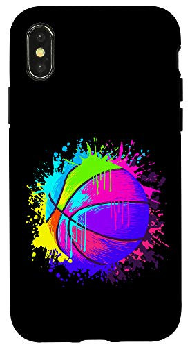 iPhone X XS Splash Art Basketball Gift Funny Basketball Lover Case