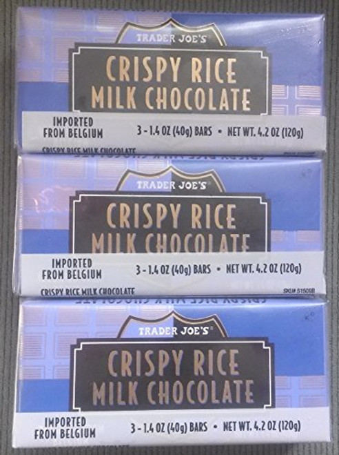 NEW -9- Trader Joe_s Crispy Rice Milk Chocolate Candy Bars with Natural Vanil...